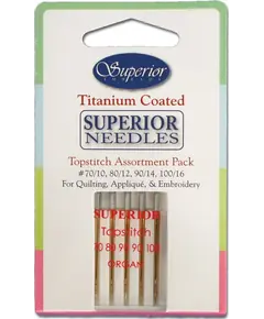 Superior Assorted Sizes Topstitch Titanium Machine Needles SEE VIDEO