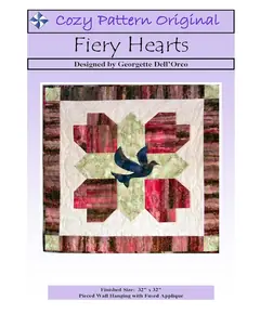 Fiery Hearts Pattern by Cozy Quilt Designs