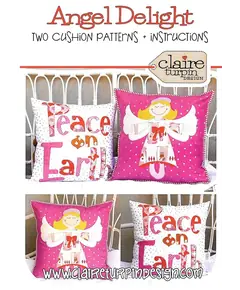 Angel  Delight Applique Cushion Pattern by Claire Turpin 2 Designs Included