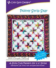 Pointy Strip Star Pattern by Cozy Quilt Designs - Image of Pattern Cover