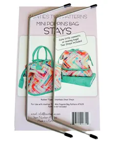 Bag Stays Size E (13in) AT632 by Aunties Two - Image of Cover (Replacement Stays Only) Patterns not included