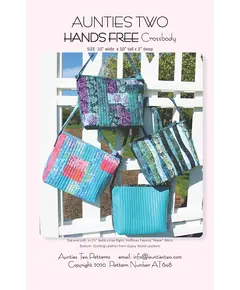 Hands Free Crossbody Bag Pattern AT648 by Aunties Two - Image of Pattern Cover