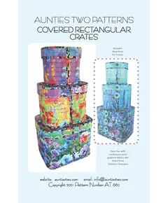 Covered Rectangular Crates Bag Pattern by Aunties Two AT662 - Image of Pattern Cover