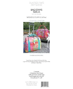 Bag Stays Size A (30in) AT646 by Aunties Two - Image of cover and stays shown in weekend duffle AT646 Pattern not included)