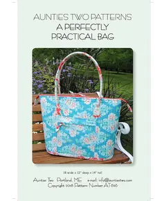 Perfectly Practical Bag Pattern AT626 by Aunties Two - Image of Pattern Cover