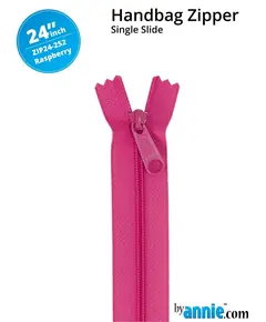 By Annie 24 Inch Handbag Zipper Raspberry - See Video