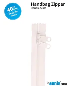 By Annie 40 Inch Handbag Zipper White - See Video