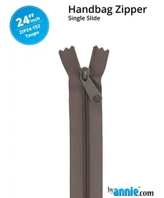 By Annie 24 Inch Handbag Zipper Taupe - See Video