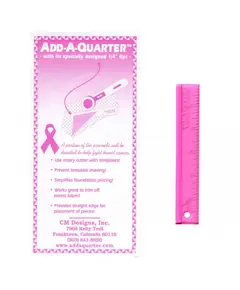 Add A Quarter Ruler 6" Pink