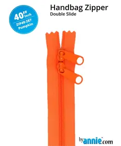 By Annie 40 Inch Handbag Zipper Pumpkin- See Video