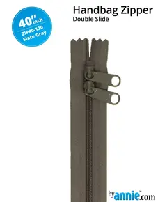 By Annie 40 Inch Handbag Zipper Slate Gray - See Video
