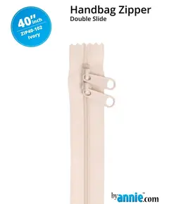 By Annie 40 Inch Handbag Zipper Ivory - See Video