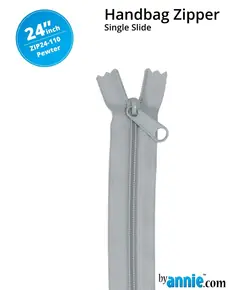 By Annie 24Inch Handbag Zipper Pewter - See Video