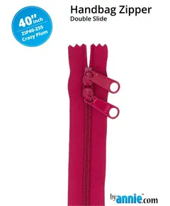 By Annie 40 Inch Handbag Zipper Crazy Plum - See Video