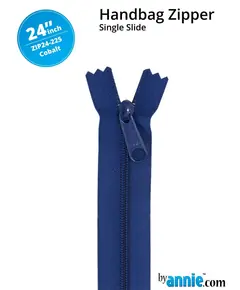 By Annie 24 Inch Handbag Zipper Cobalt - See Video