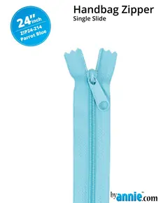 By Annie 24 Inch Handbag Zipper Parrot Blue - See Video