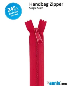 By Annie 24 Inch Handbag Zipper Hot Red - See Video