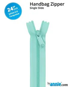 By Annie 24 Inch Handbag Zipper Turquoise - See Video