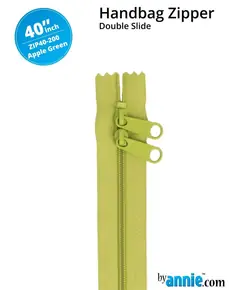 By Annie 40 Inch Handbag Zipper Apple Green - See Video