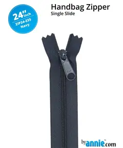 By Annie 24 Inch Handbag Zipper Navy - See Video