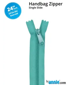 By Annie 24 Inch Handbag Zipper Emerald - See Video