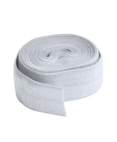 Fold Over Elastic 20mm x 1 Yard Pewter By Annie