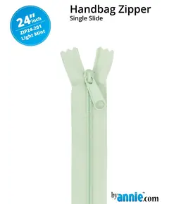 By Annie 24 Inch Handbag Zipper Light Mint - See Video