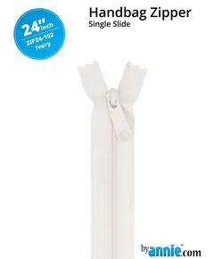 By Annie 24Inch Handbag Zipper Ivory - See Video