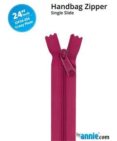 By Annie 24 Inch Handbag Zipper Crazy Plum - See Video