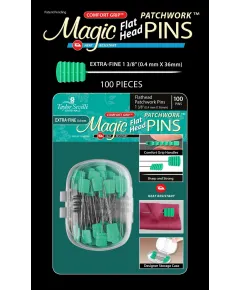 Patchwork Magic Pins Flat Head Extra Fine (100) by Taylor Seville