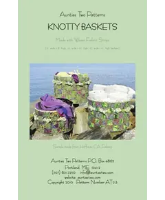 Knotty Baskets Pattern AT213 by Aunties Two - Image of Pattern Cover
