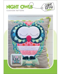 Night Owls Applique Cushion Pattern by Claire Turpin - Pattern Cover
