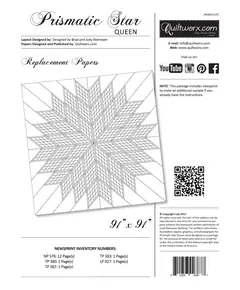 Prismatic Star Queen Extra Foundation Papers by Judy Niemeyer - Image of Replacement papers packaging