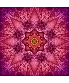 Fuchsia Dream Big Kaleidoscope Hoffman Quilt Panel 43 x 43 Inches Digital Print