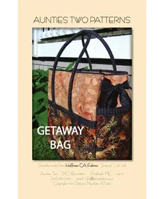 Getaway Bag Pattern AT239 by Aunties Two - Image of Pattern Cover