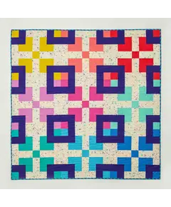 Big Blocks Quilt Pattern by Tied With A Ribbon - Image of Completed Quilt