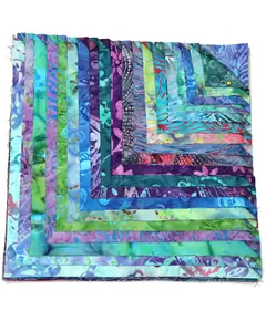 Mystical 40 x 10" Fabric Squares AKA Layer Cake 
by Batiks Australia - Image of colour range within the Precut Fabric Squares