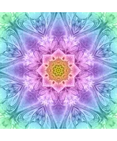 Opal Dream Big Kaleidoscope Hoffman Quilt Panel 43 x 43 Inches Digital Print