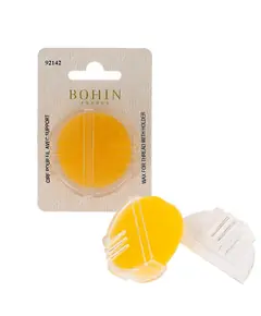 Wax for Thread with Holder by Bohin - Image of Thread wax both in packaging and in the wax holder and applicator.