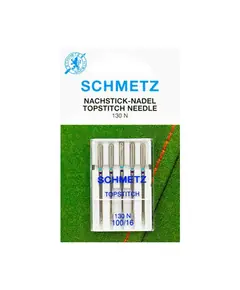 Schmetz 100/16 TOPSTITCH Sewing Machine Needle - 5 Needle Pack -  Needles Sized 100/16 are for medium to heavy weight fabrics like denims, corduroy, canvas, duck, suiting and Leather