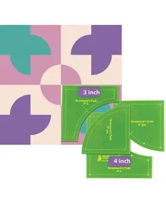 Drunkards Path 3 and 4 inch Set Patchwork Template