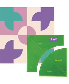 Drunkards Path 12 inch Patchwork Template