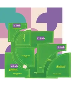 Drunkards Path 3 , 4, 6 and 12 inch Set Patchwork Template Set ~ Matilda's Own