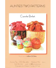 Cupcake Basket by Aunties Two Patterns ~ Jelly Roll Friendly