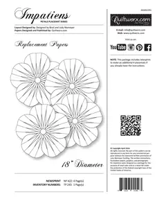 Impatiens Placemat Extra Foundation Papers Judy Niemeyer