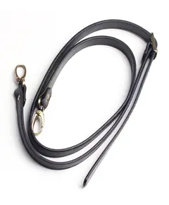 Leather Bag Strap with Buckle and Clips 100 cms