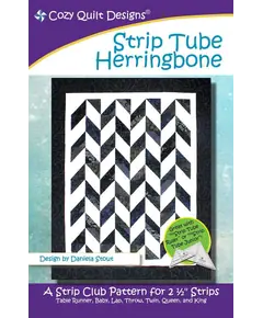 Strip Tube Herringbone Pattern by Cozy Quilt Designs - See Video