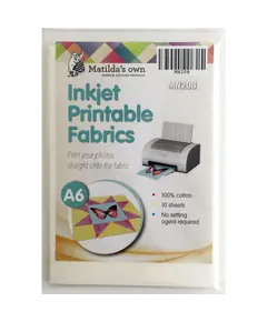 Printable Fabric (Inkjet) A6 x 10 Sheets