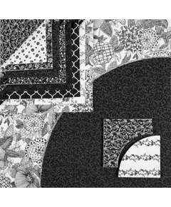 Drunkards Path Pre-Cut Quilt Kit - Black and White