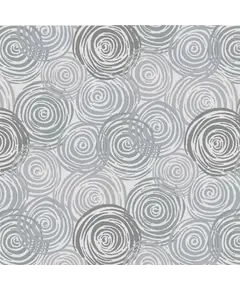 Light Grey - Textured Circles - 2-Ply Flannel - W108in